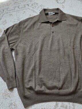 Men's Polo Wool Sweater